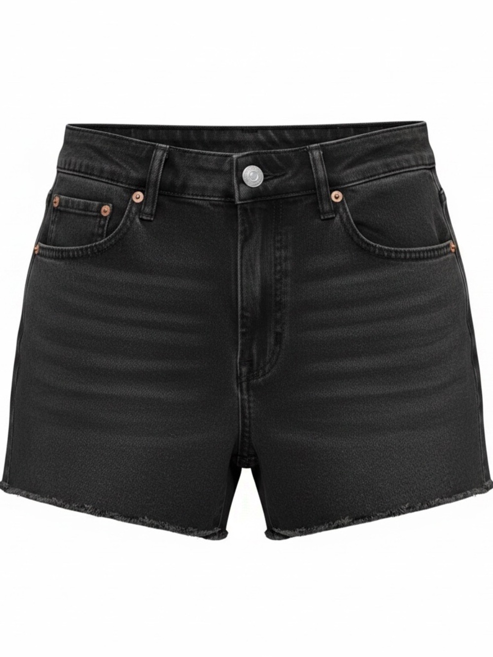 American Eagle Outfitters Black Washed High-Rise Denim Shorts